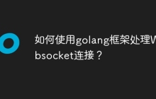 如何使用golang框架处理Websocket连接？