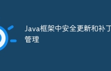 Java框架中安全更新和补丁管理