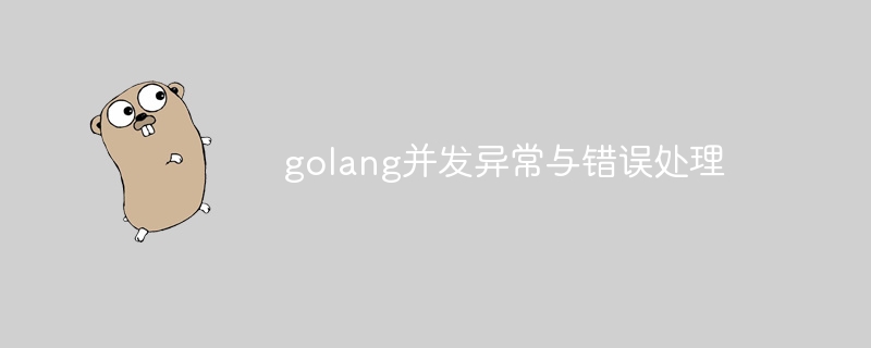 golang并发异常与错误处理