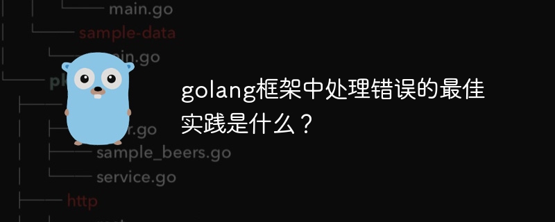 golang框架中处理错误的最佳实践是什么？（gola