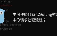 中间件如何简化Golang框架中的请求处理流程？