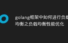 golang框架中如何进行负载均衡之负载均衡性能优化