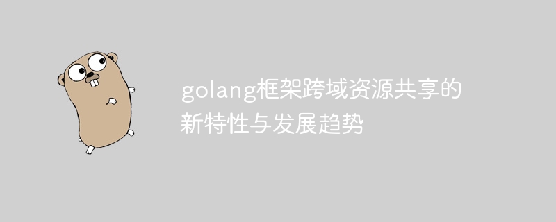 golang框架跨域资源共享的新特性与发展趋势