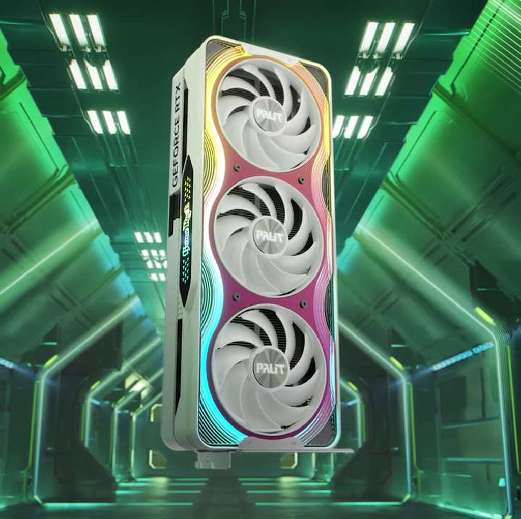 幻彩灯条 + AD102 GPU,同德 Palit 预告 RTX 4090 GameRock White 显卡