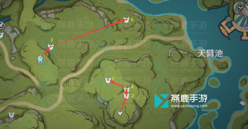 原神蕈兽孢子采集路线