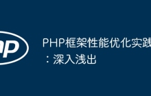 PHP框架性能优化实践：深入浅出