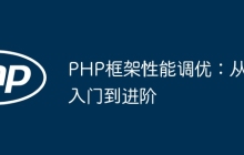 PHP框架性能调优：从入门到进阶