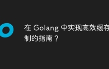 在 Golang 中实现高效缓存机制的指南？