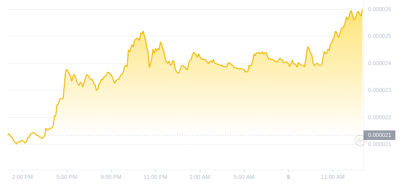 2024年07月09日Bonk币价格