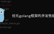 优化golang框架的并发性能