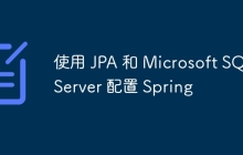 使用 JPA 和 Microsoft SQL Server 配置 Spring