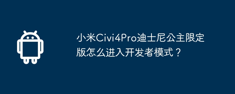 小米civi4pro迪士尼公主限定版怎么进入开发者模式？