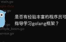 是否有经验丰富的程序员可以指导学习golang框架？