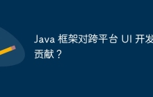Java 框架对跨平台 UI 开发的贡献？