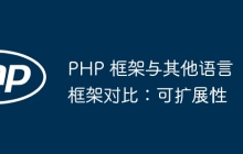 PHP 框架与其他语言框架对比：可扩展性