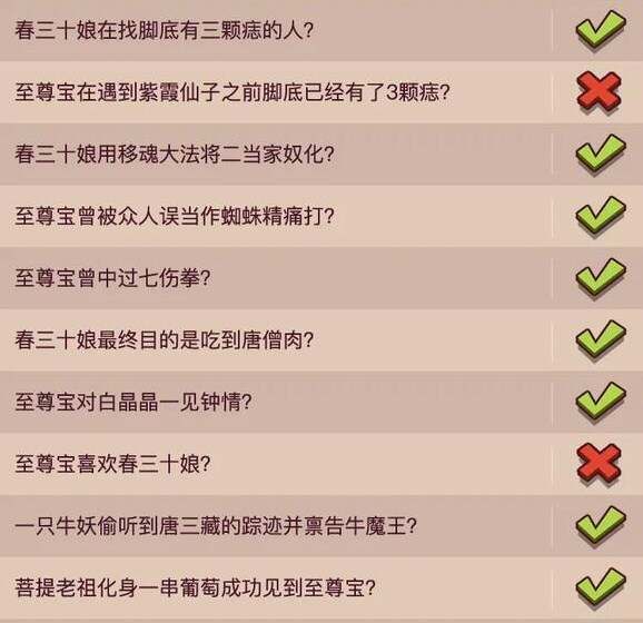 咸鱼之王大话西游联动答题答案  咸鱼之王大话西游联动答案汇总一览