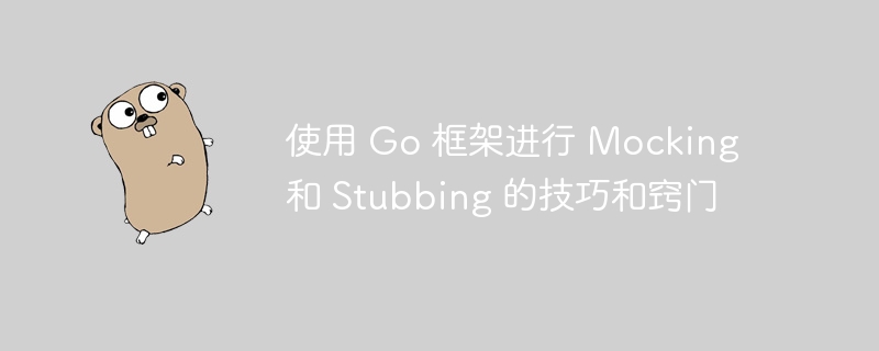 使用 Go 框架进行 Mocking 和 Stubbing 的技巧和窍门
