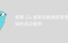 探索 Go 框架在数据库管理领域的成功案例
