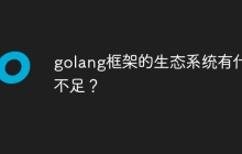 golang框架的生态系统有什么不足?