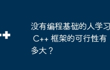 没有编程基础的人学习 C++ 框架的可行性有多大？