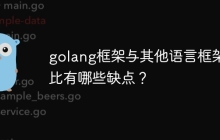 golang框架与其他语言框架相比有哪些缺点？