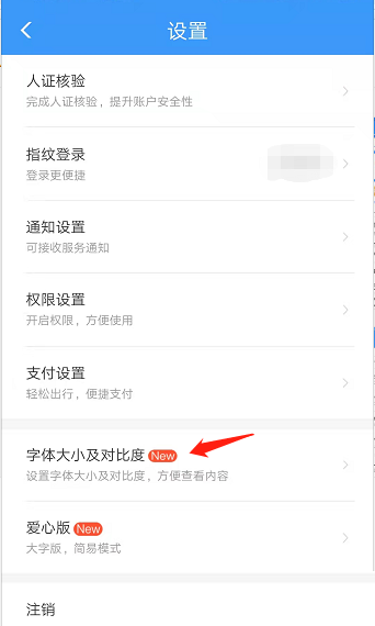 铁路12306怎么设置字体大小 铁路12306设置字体大小的方法