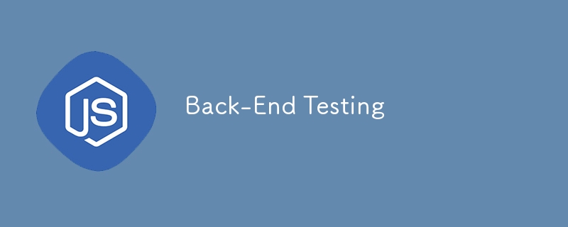 Tests back-end