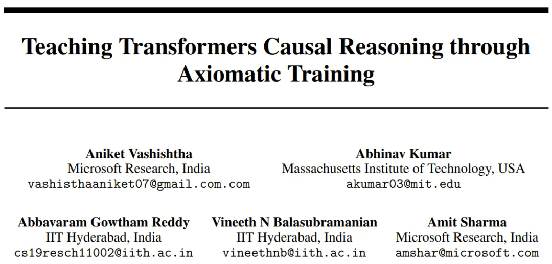 Axiomatic training allows LLM to learn causal reasoning: the 67 million parameter model is comparable to the trillion parameter level GPT-4