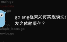 golang框架如何实现模块化开发之依赖缓存?