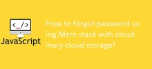 How to forgot password using Mern stack with cloudinary cloud storage?