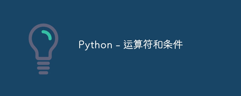 python - 运算符和条件