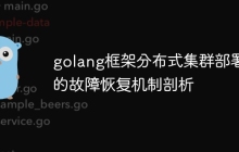golang框架分布式集群部署的故障恢复机制剖析