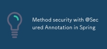 Method security with @Secured Annotation in Spring