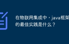 在物联网集成中，java框架中的最佳实践是什么？