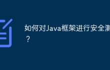 如何对Java框架进行安全测试？