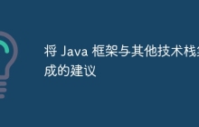 将 Java 框架与其他技术栈集成的建议