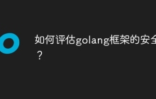 如何评估golang框架的安全性?