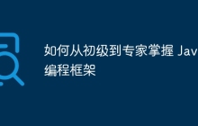 如何从初级到专家掌握 Java 编程框架