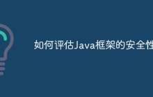 如何评估Java框架的安全性？