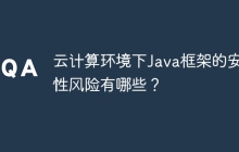 云计算环境下Java框架的安全性风险有哪些？