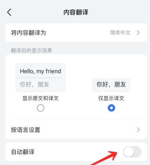 飞书怎么设置内容自动翻译 飞书设置内容自动翻译的方法