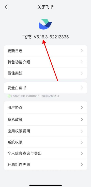 飞书怎么查看版本号 飞书查看版本号的方法