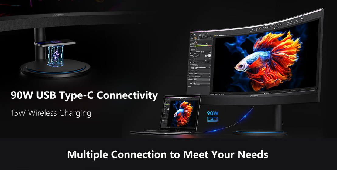 联合创新 34 英寸曲面带鱼屏显示器 34G1R 上市:1440p 165Hz、内置 2.1 音响,3999 元