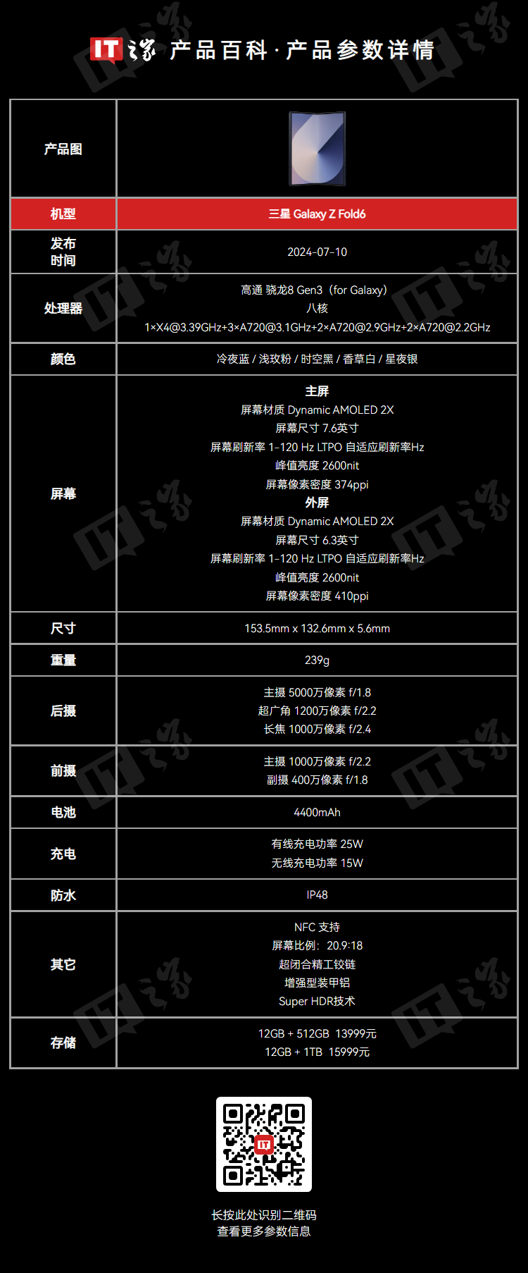 13999 元起，三星 Galaxy Z Fold 6 折叠屏手机国行版开售：骁龙 8 Gen3、支持 S Pen 触控笔