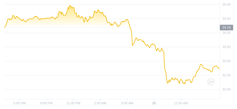 2024年07月25日Elrond币价格