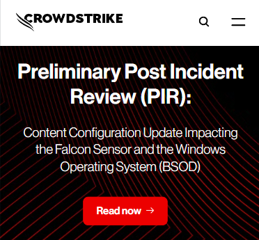 crowdstrike 发布 windows 大范围蓝屏事件初步审查报告:内存读取越界错误,已加强内部测试