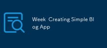 Week  Creating Simple Blog App