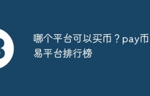 哪个平台可以买币？pay币交易平台排行榜