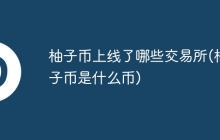 柚子币上线了哪些交易所(柚子币是什么币)