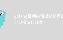 golang框架如何通过编译控制实现模块化开发?